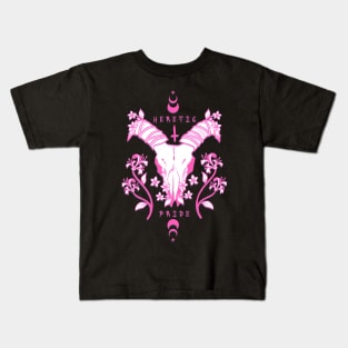 Heretic Pride Pink Kids T-Shirt